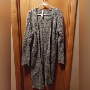 Grey Woven Cardigan